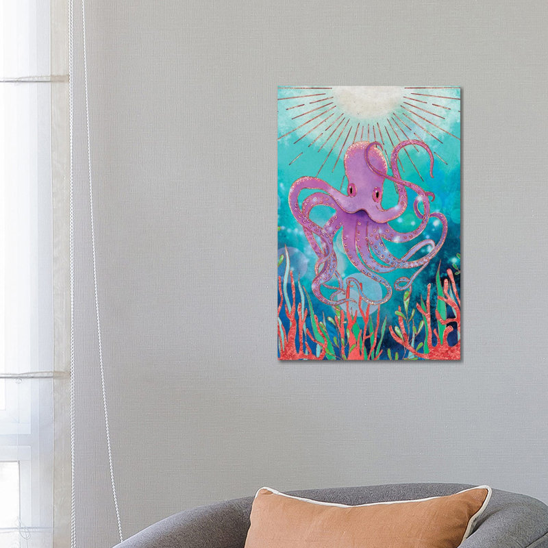 Octopus Magic by Olivia Bürki - Gallery-Wrapped Canvas Giclée on Canvas, 66.04 cm H x 45.72 cm W, Wrapped Canvas