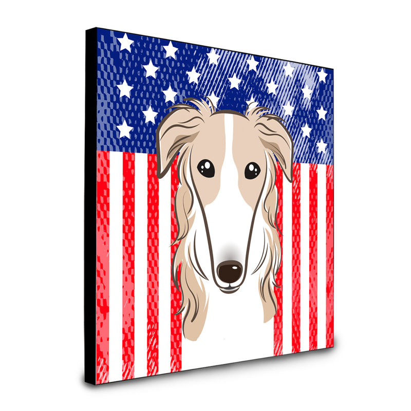 « american flag », art encadré Macomb, Barzoï
