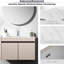 Dessus de meuble-lavabo en pierre frittée blanche 37 po avec dosseret 4 po et douille pré-percée pour lavabo rectangulaire 37 po