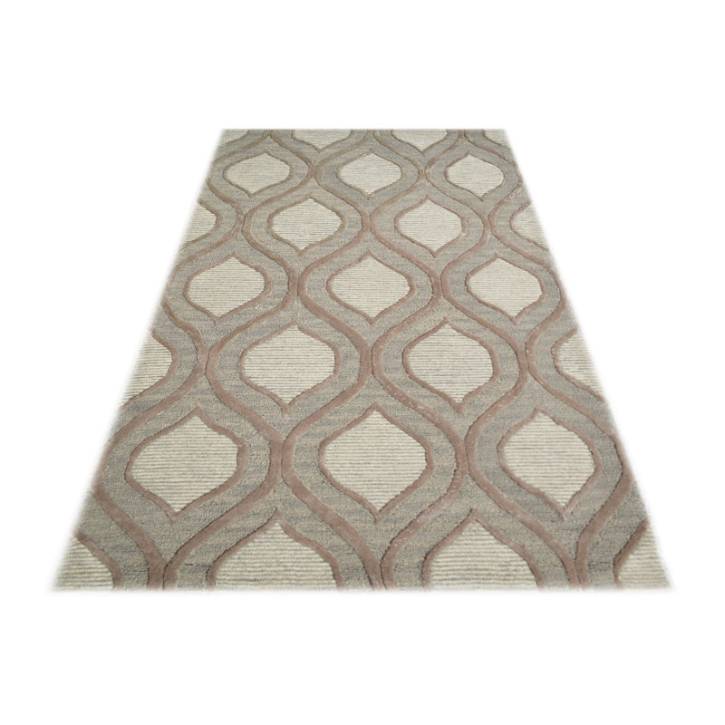 Kohinoor Geometric Wool Area Rug, Rectangle 122 x 183cm