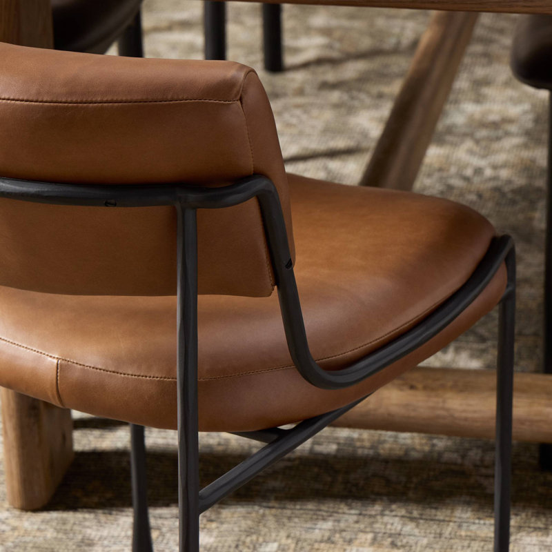 Nettie Dining Chair-Crypton Nomad Snow, Sonoma Chestnut