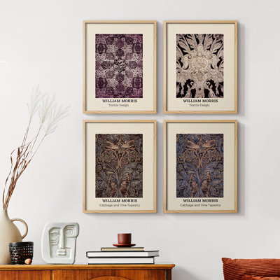 «William Morris», reproduction encadrée, ensemble de 4