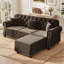 Canapé capitonné en velours 82,6 po Chesterfield-1630071709