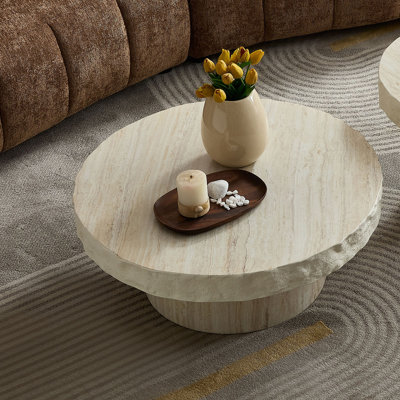 Table basse ronde en fibre de verre