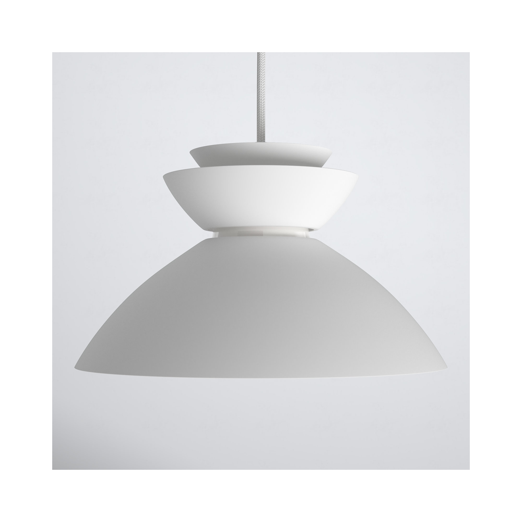 Hannes 1-Light Dimmable Dome Pendant, White
