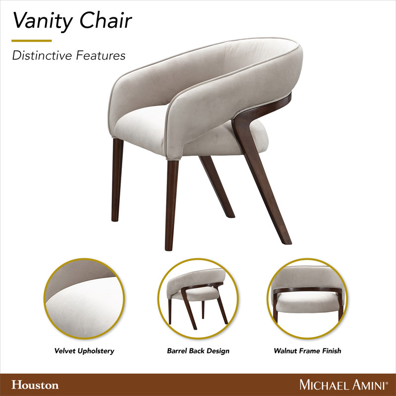 Houston Vanity Chair - Walnut