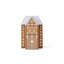Gingerbread 6.7" Stoneware Tabletop Lantern