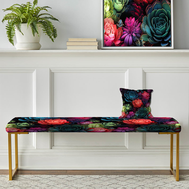 Motif botanique Neon Succulents