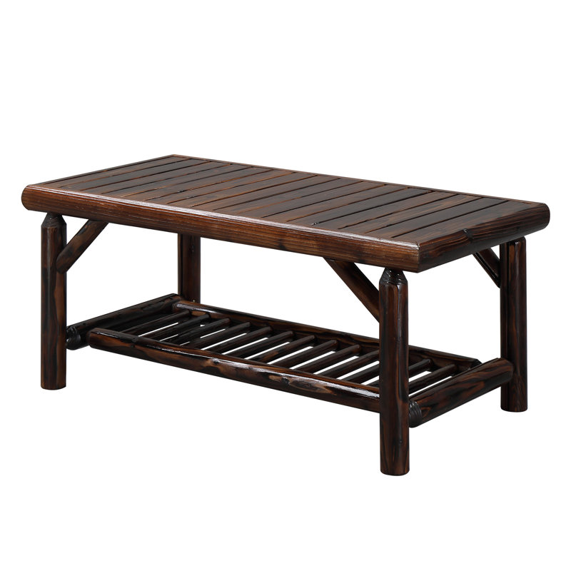 Table basse de patio en bois, Brun