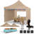 10x10ft Instant Pop-Up Canopy Tent with 3 Sidewalls - Waterproof Commercial-Grade Outdoor Shelter for Parties & Backyard, UV50+ Protection, Portable Frame with 4 Sandbags-111818381