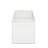 Nysa Ivory Synthetic Leather , Mirrored & Faux Crystals Vanity Stool (Assembled)