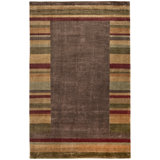 Keystone Hand Knotted Geometric Area Rug in Brown/Purple