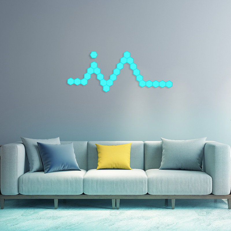 Yescom 10 Pack Wifi Smart LED Light Kit DIY Lable Lamp commande vocale 16 millions de couleurs avec Alexa Google Home