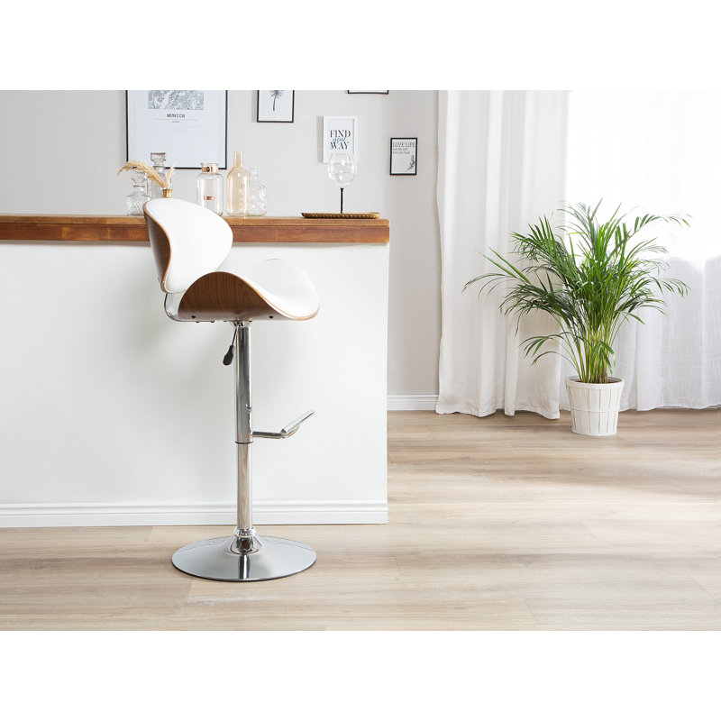 Mcclellan Swivel Upholstered Adjustable Height Counter Stool