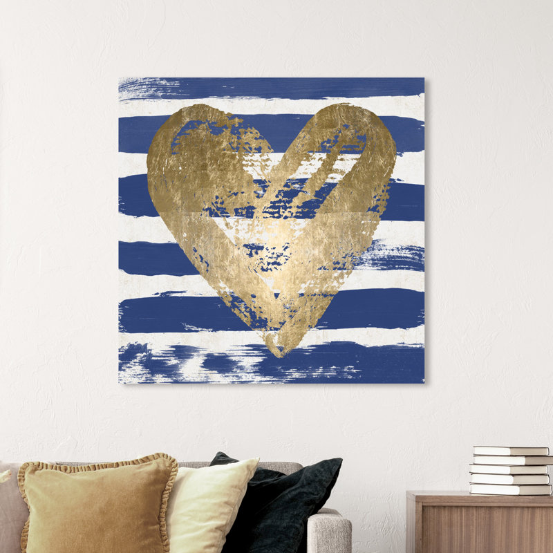 « my marine cœur », peinture sur toile, H 40 po x l 40 po x P 1,5 po