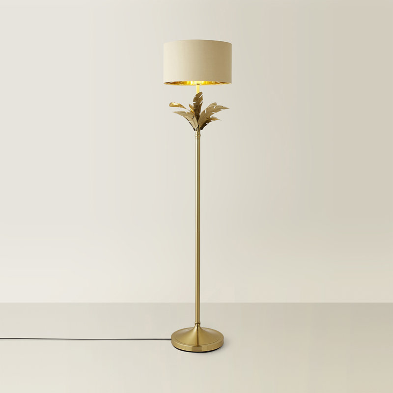 Waynesfield 157.5cm Polished Traditional Floor Lamp, Cream, Yes