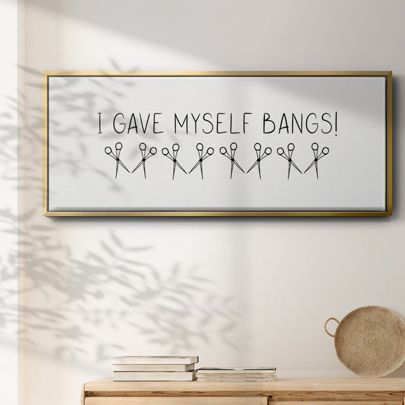 «I Gave Itself Bangs!» - Toile encadrée, H 24 po x l 60 po