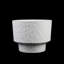 Ensemble de 3 pots à fleurs en mélamine texturée avec base à piédestal, pots de plantes d'intérieur blanc mat (7,5 po, 6,5 po, 5,5 po)