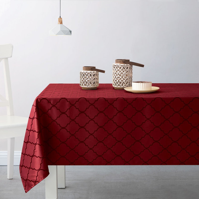 Nappe en treillis de luxe Zendaya, l 120 po x L 60 po, Blanc cassé