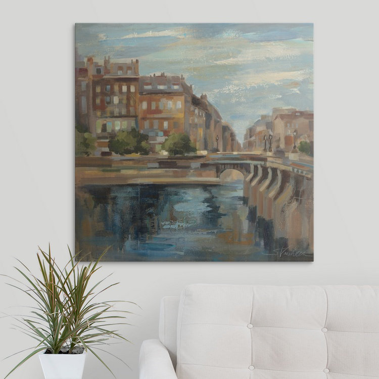 «A Moment in Paris II» par Silvia Vassileva, reproduction d'art, H 35 po x l 35 po x P 1,5 po, Toile