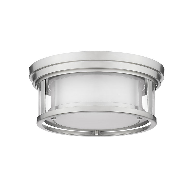 Javette Glass Flush Mount, Brushed Nickel