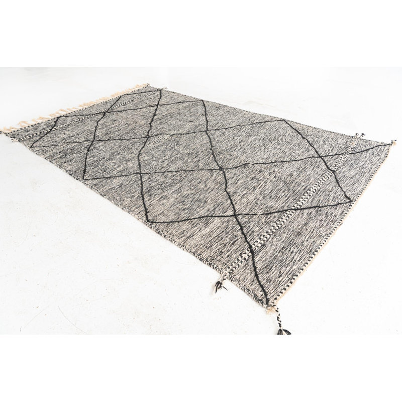 Tapis noir et blanc Odea