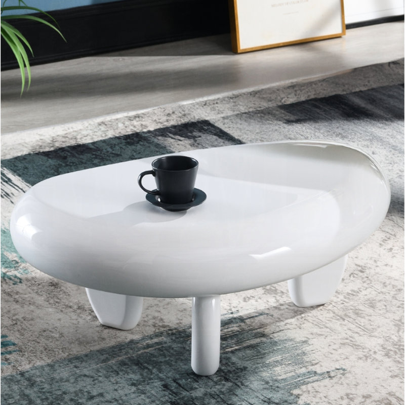 Table de bout blanche ultrabrillante