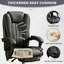 Fauteuil de massage avec chauffeur et 6 points de vibration, fauteuil de bureau de direction avec repose-pieds et accoudoirs rembourrés, dossier inclinable et roulettes