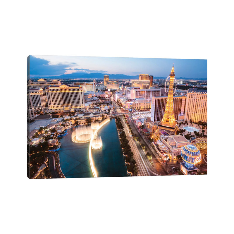 The Fountains Of Bellagio And The Strip, Las Vegas, Nevada, USA by Matteo Colombo - Gallery-Wrapped Canvas Giclée on Canvas
