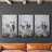 Cattle Series LXXXVII -Set Of 3 Gallery Wrapped Canvas -Ready to Hang-107312589