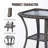 Abbey Stylish Outdoor Wicker Side Table With Glass Top-1211673740