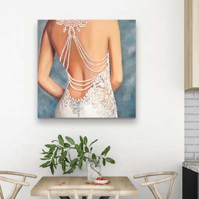Wedding dress - 32"x32" art on canvas