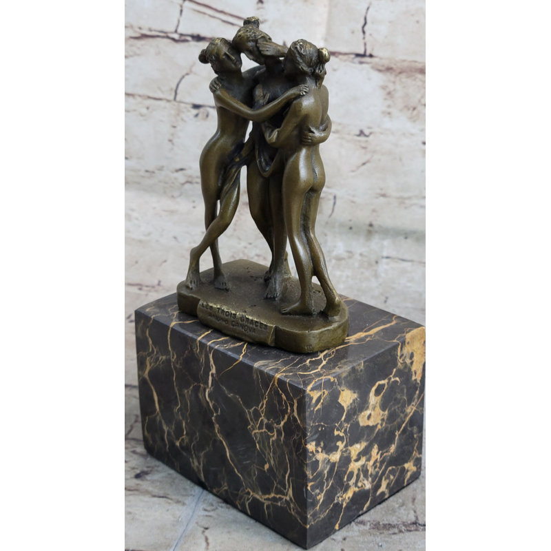 Statue de sculpture en bronze serre-livres à trois serre-livres Hot Cast