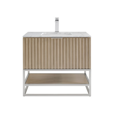 Terra 36" Carrara Marble Single Bathroom Vanity