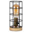 Lampe de table Industiral avec base en bois