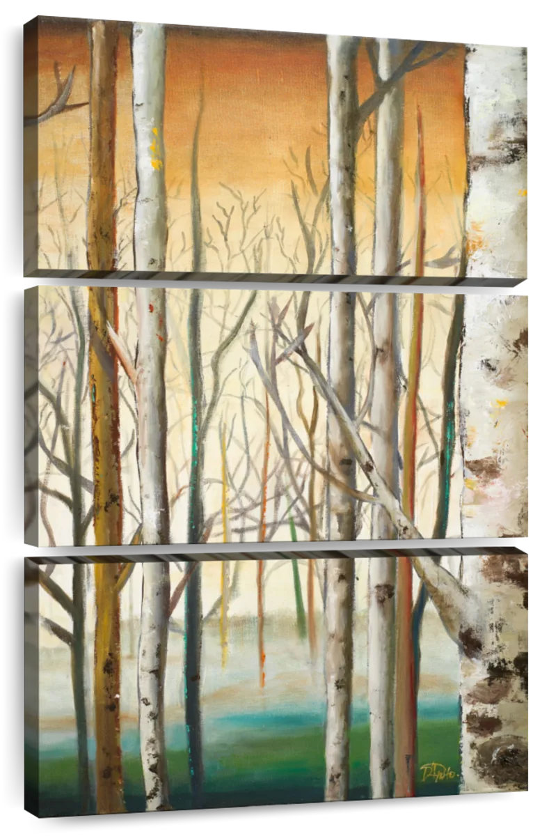 Millwood Pines Alvord Gold Birch Forest II | Wayfair