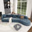 BLAIR Upholstered Curved Sectional Sofa 4 Seater with Snow Niel and Elegant Design-1705353434
