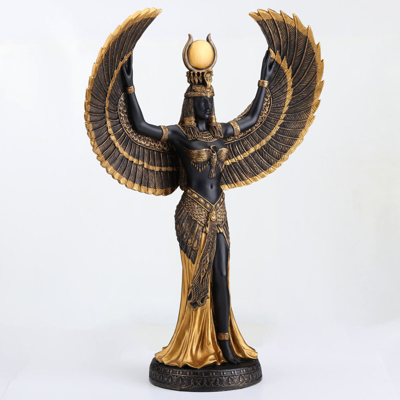 Figurine 13,39 pouces de hauteur Isis la déesse égyptienne de la magie et de la sagesse, Multi-couleur