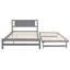 Lit plateforme double avec lit gigogne réglable, gris