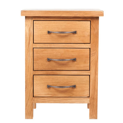 Ensemble de tables de bout 3 tiroirs en bois massif Poudre