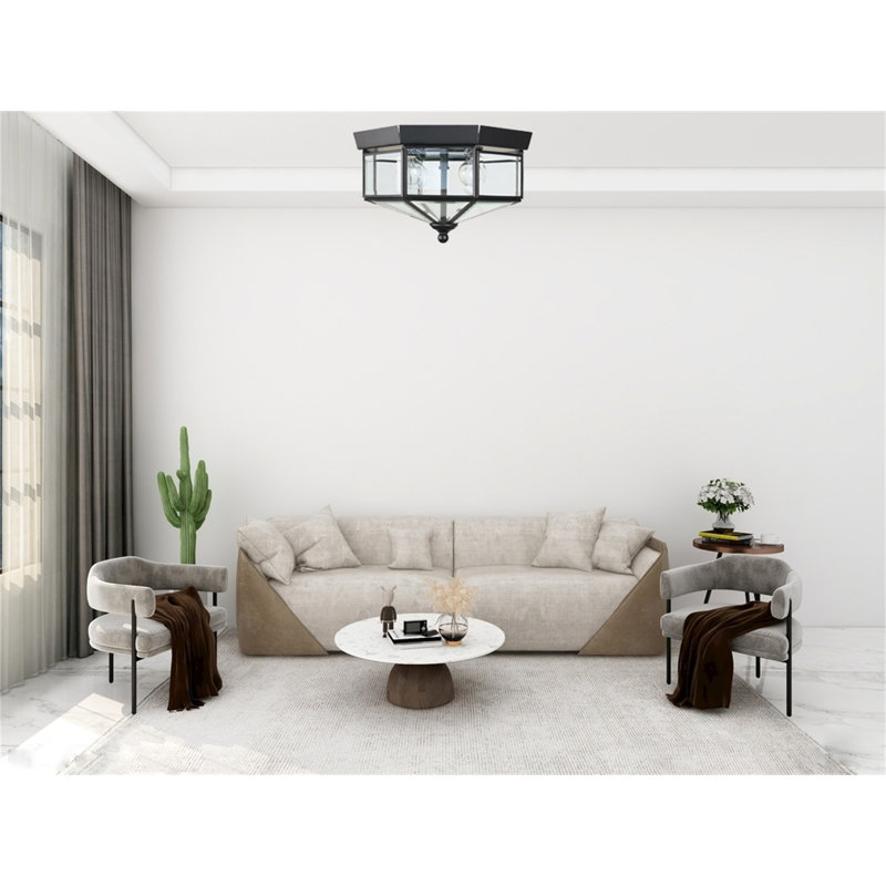 Free Form Flush Mount, Black