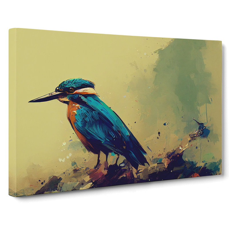 Kingfisher Bird Vol.8 - Wrapped Canvas, 40cm H x 60cm W x 3cm D