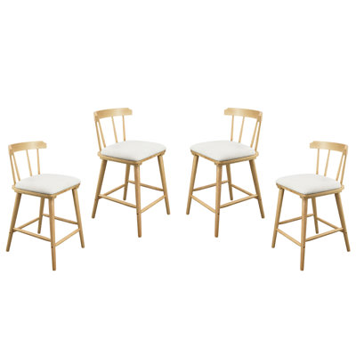Tabouret de comptoir d'intérieur en bois rembourré