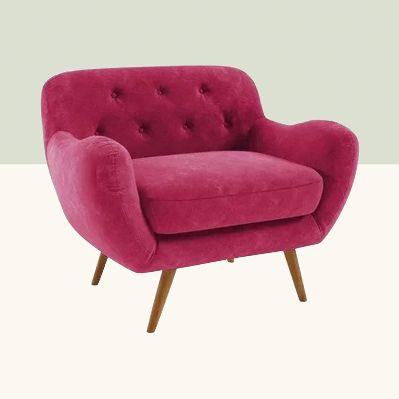Jefferson Upholstered Armchair, Pink