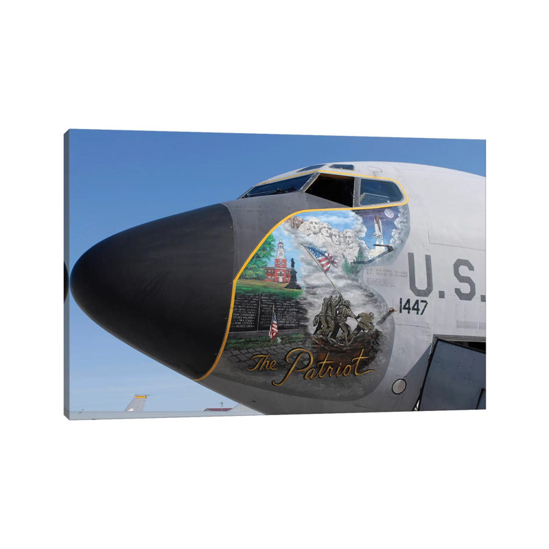 A KC-135 Stratotanker Displaying Patriotic Nose Art 1 Piece Wrapped Canvas Wall Art, 30.48 cm H x 45.72 cm W
