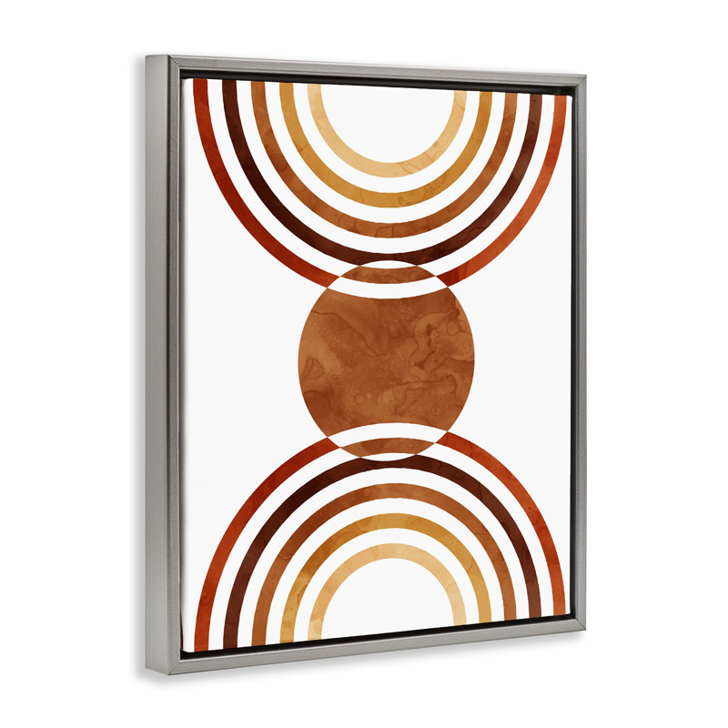 Boho Earthy Arches, 31" H x 25" W, Luster Gray Floater Frame