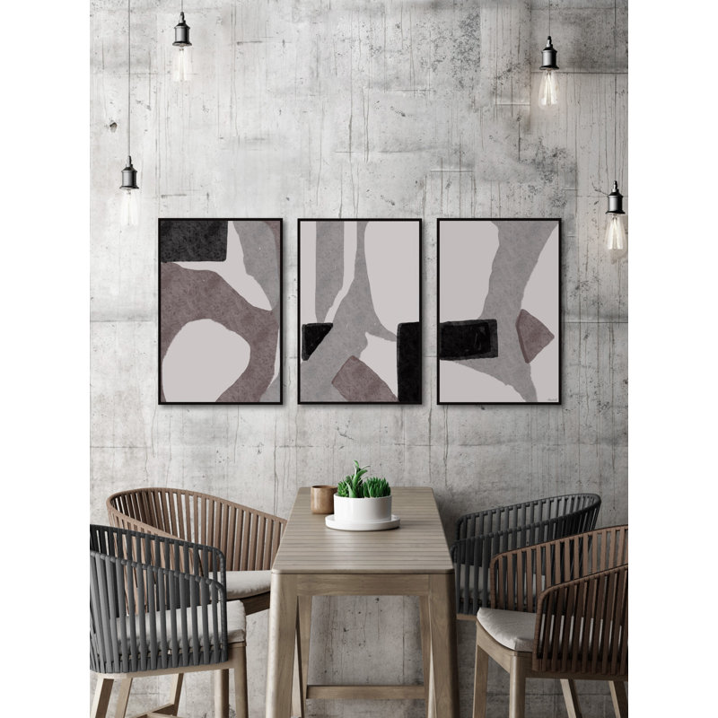 Connexion imaginaire triptyque, H 18 po x l 12 po