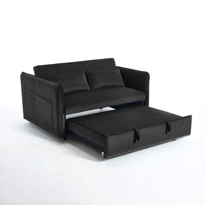 Canapé-lit convertible futon 3 en 1,, Noir