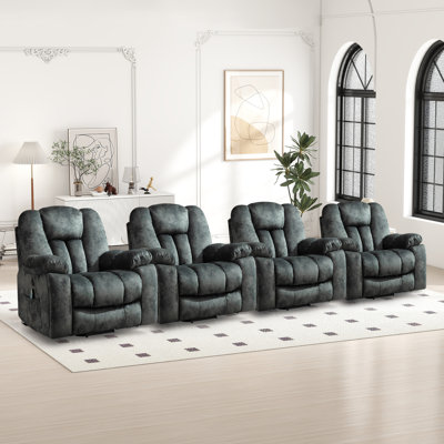 41"Wide Modern Power Lift Massage Heating Recliner with USB, Cup Holder, and Pocket Storage