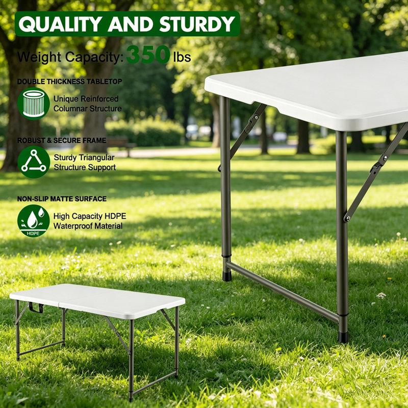 3-Level Adjustable Height Portable Table